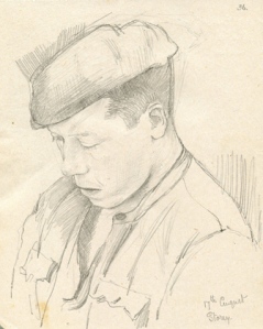 branson - Portrait at prison camp palencia Aug 1938